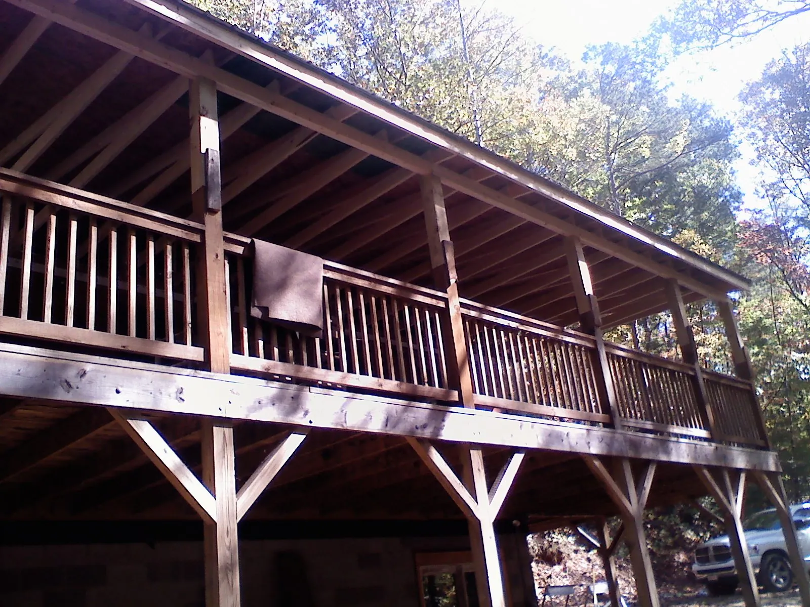 Timber framing under a new elevated porch and deck — Roof Leak Repair in Nicktown by Roofing Brothers